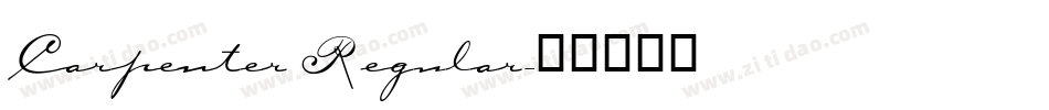 Carpenter Regular字体转换